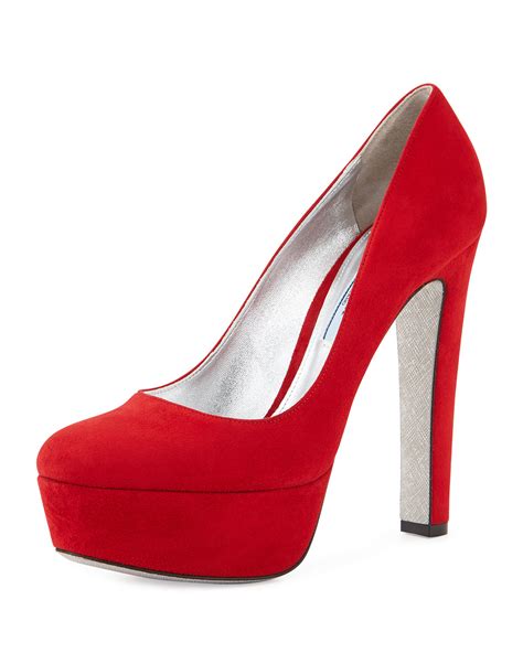 prada shoes mid heel|Prada high heels platform.